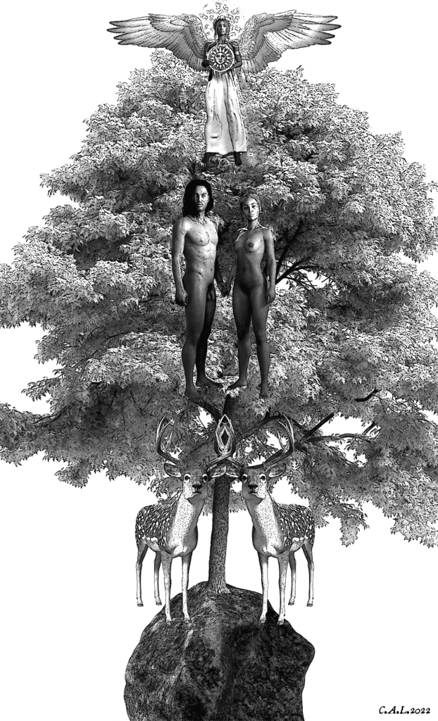The levels of the soul, illustration taken from Liber Sphaerae by Colin Low